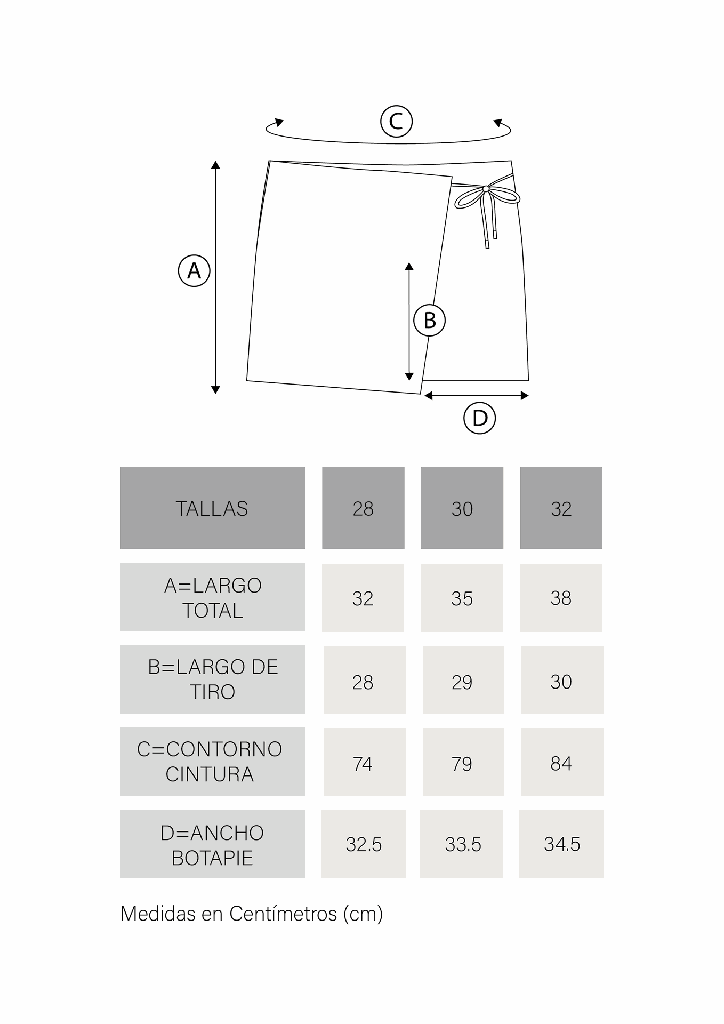 FALDA SHORT CUP WO